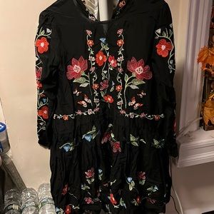 Zara embroidered dress